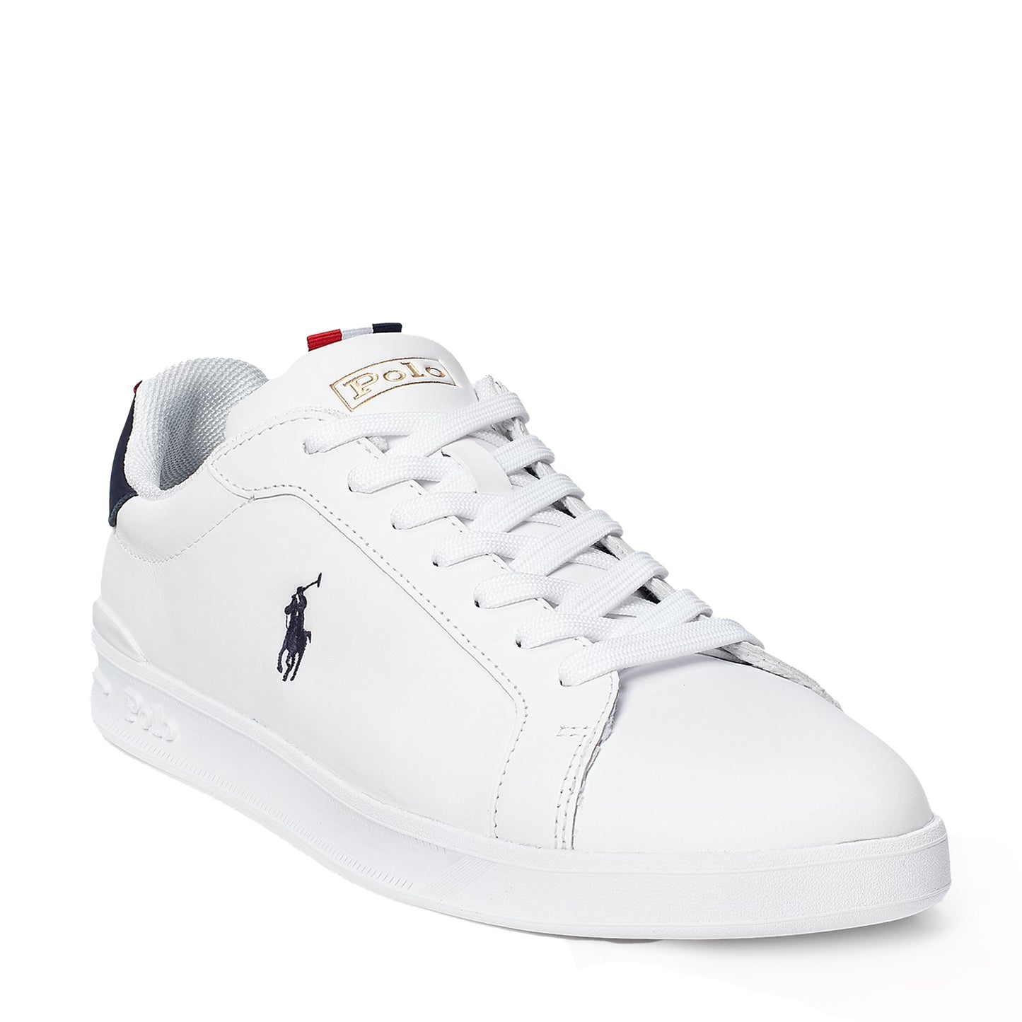 Polo Ralph Lauren Masters Court Leather White / Navy / Red - The Sporting Lodge