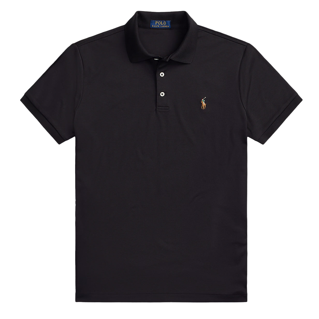 Polo Ralph Lauren Pima Cotton SS Polo Shirt Polo Black - The Sporting Lodge