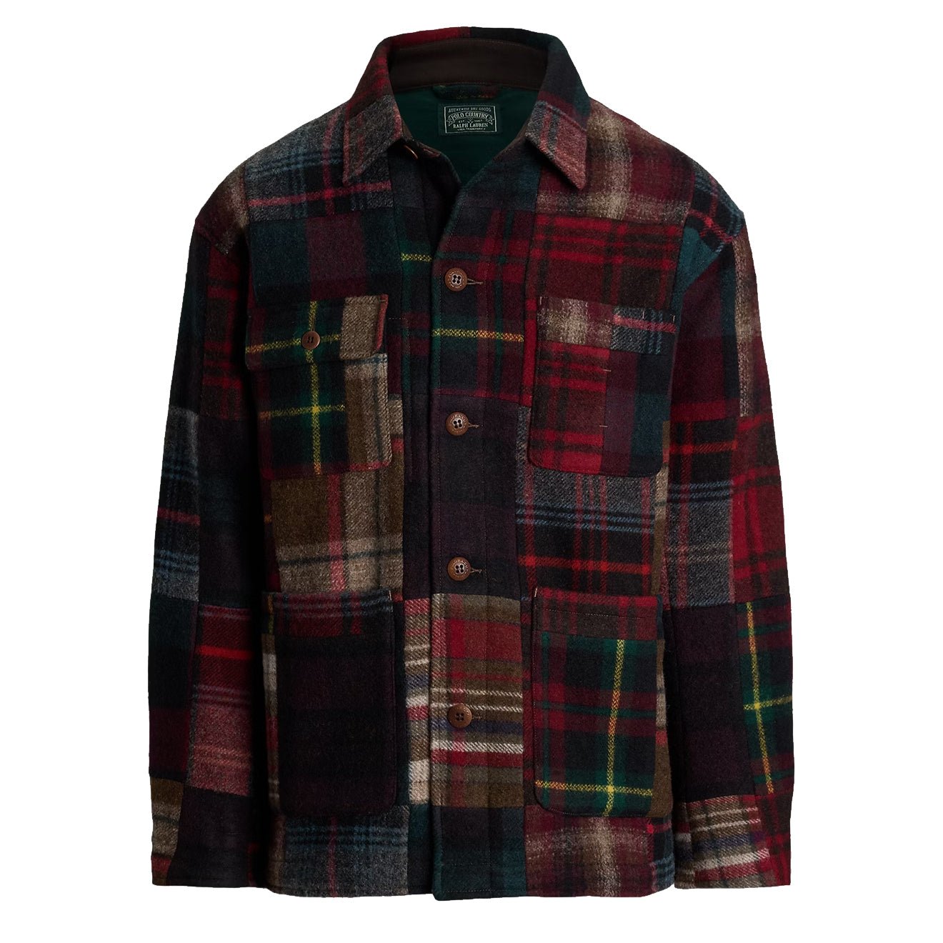 Polo Ralph Lauren Plaid Patchwork Wool Jacket Multi Patchwork - The Sporting Lodge