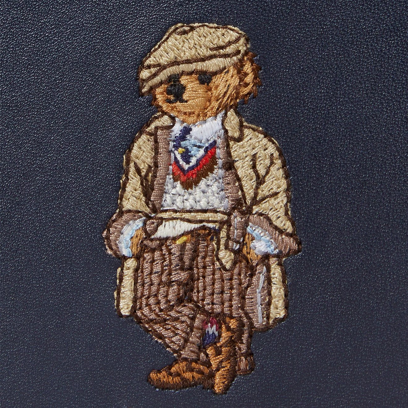 Polo Ralph Lauren Polo Bear Leather Billfold Coin Wallet Newport Navy