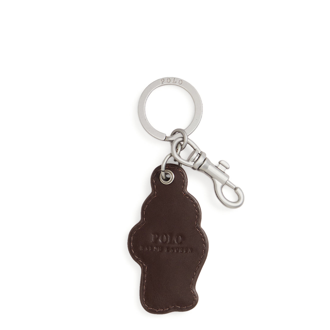 Polo Ralph Lauren Polo Bear Leather Key Fob Dark Brown