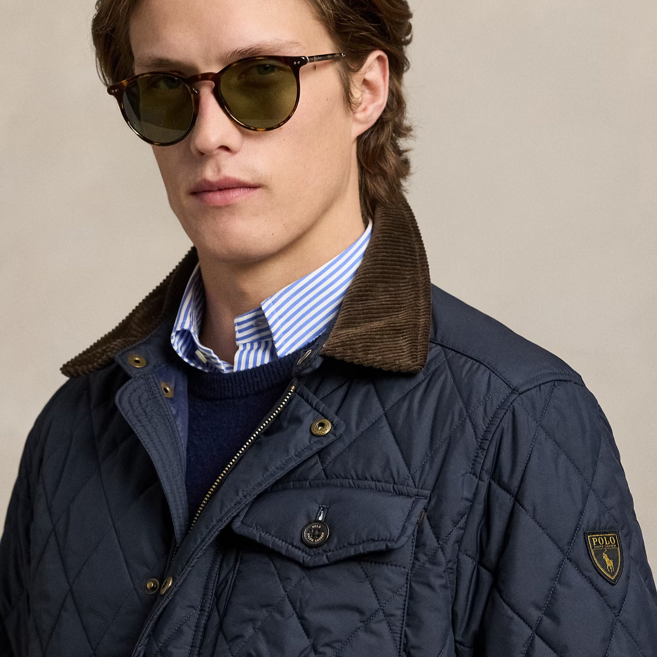 Polo Ralph Lauren Quilted Beaton Field Jacket College Navy - The Sporting Lodge
