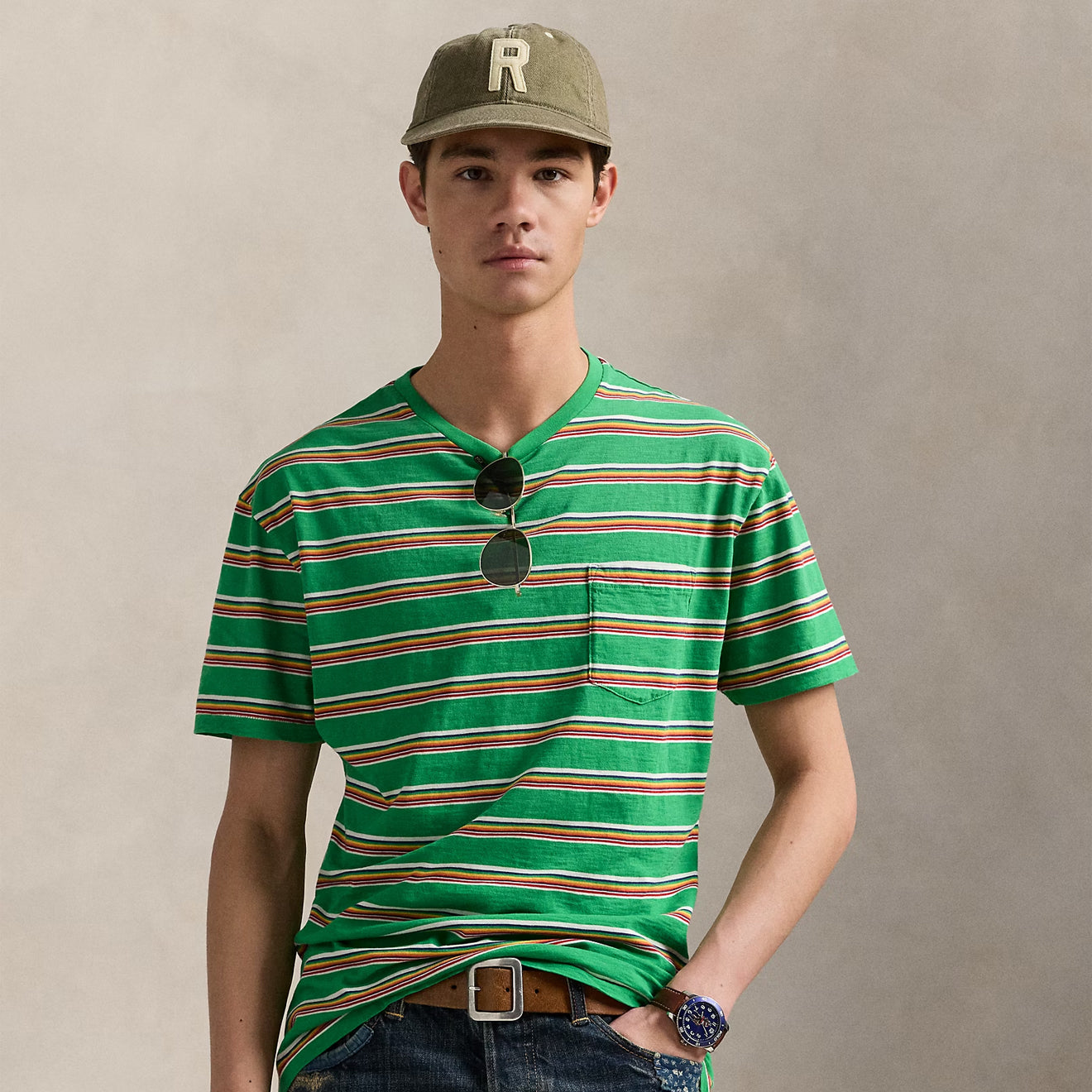 Polo Ralph Lauren Short Sleeve T Shirt Classic Stem Multi - The Sporting Lodge