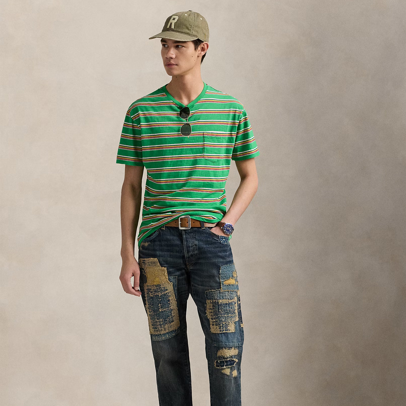 Polo Ralph Lauren Short Sleeve T Shirt Classic Stem Multi - The Sporting Lodge