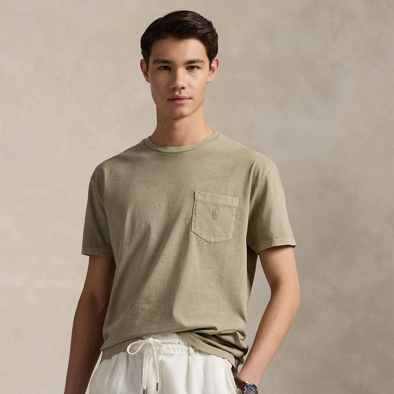 Polo Ralph Lauren Short Sleeve T Shirt Custom Slim Olive - The Sporting Lodge