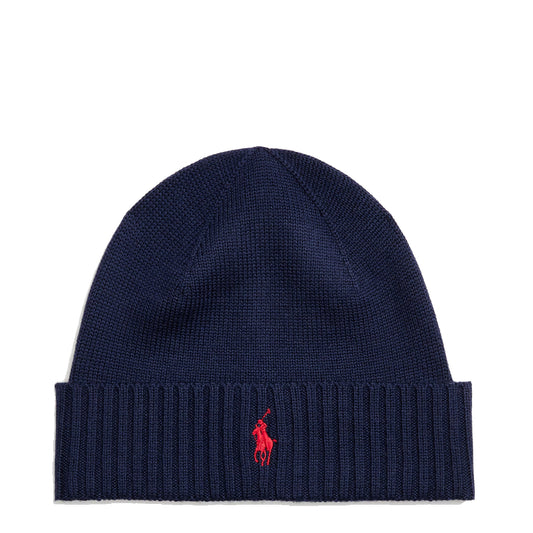 Polo Ralph Lauren Signature Pony Wool Beanie Hunter Navy - The Sporting Lodge