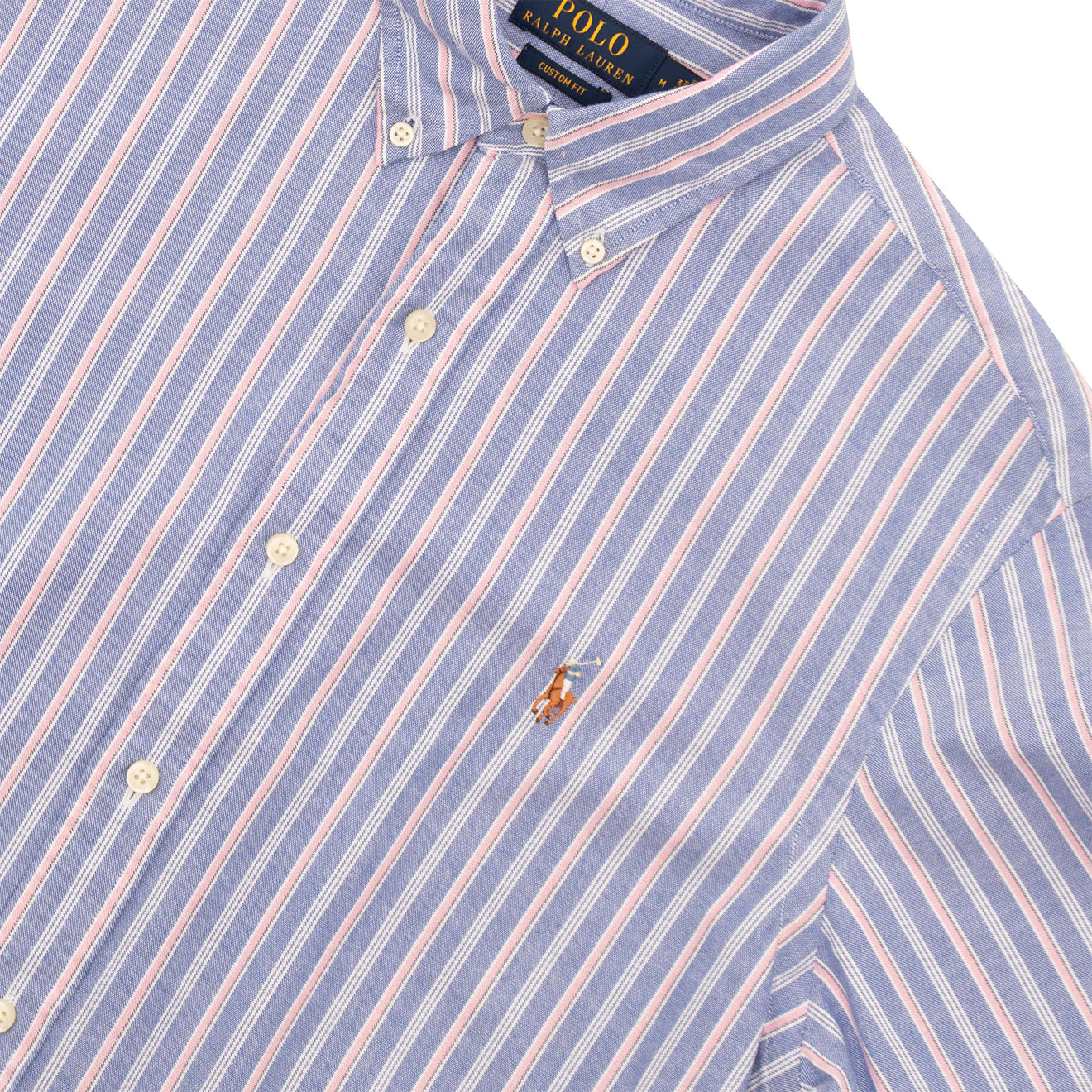 Polo Ralph Lauren Striped Oxford Shirt Blue Pink Multi - The Sporting Lodge