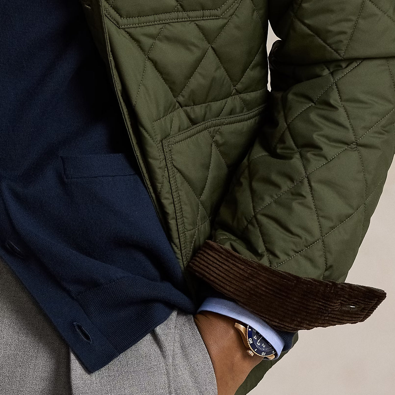 Polo Ralph Lauren The Beaton Quilted Jacket Company Olive - The Sporting Lodge