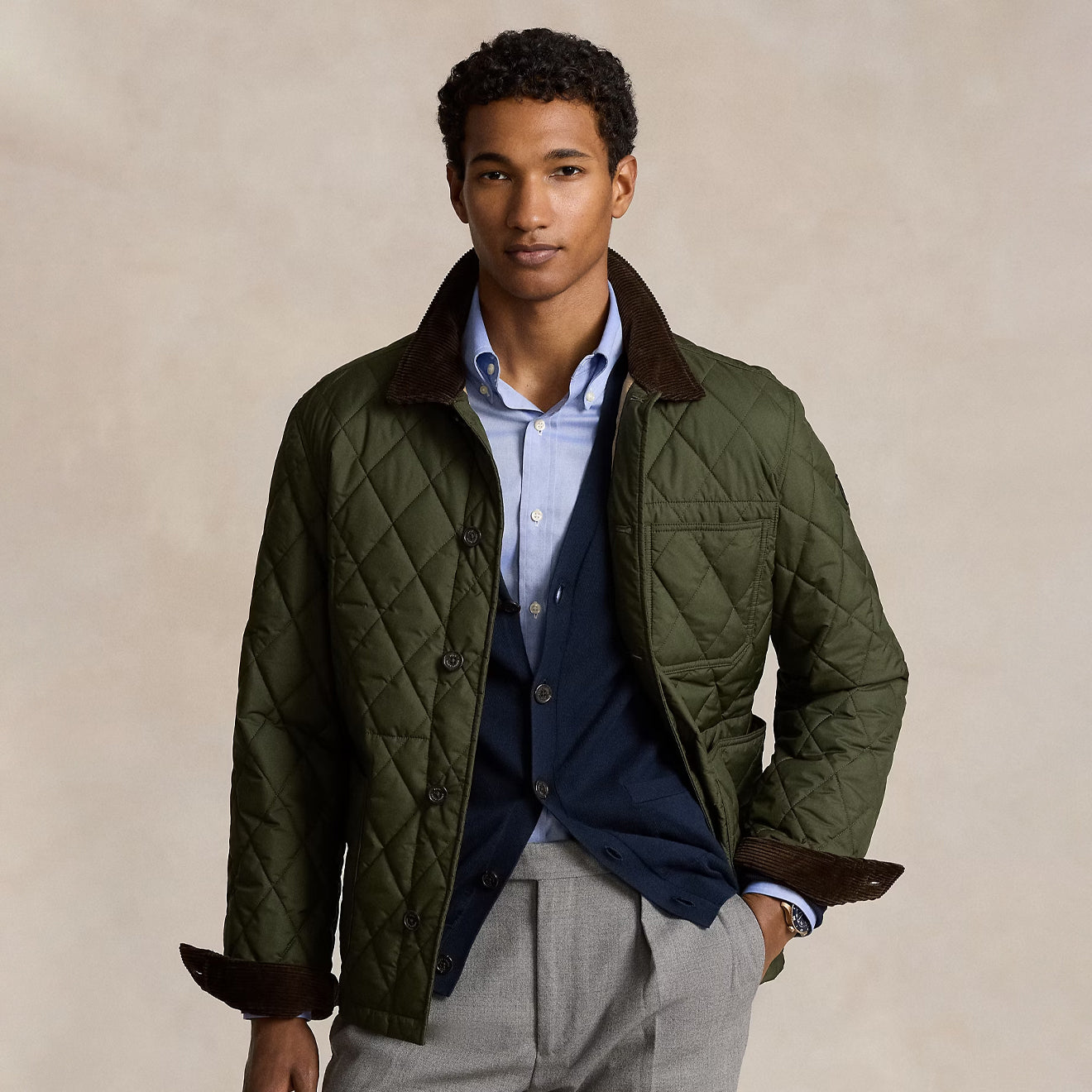 Polo Ralph Lauren The Beaton Quilted Jacket Company Olive - The Sporting Lodge