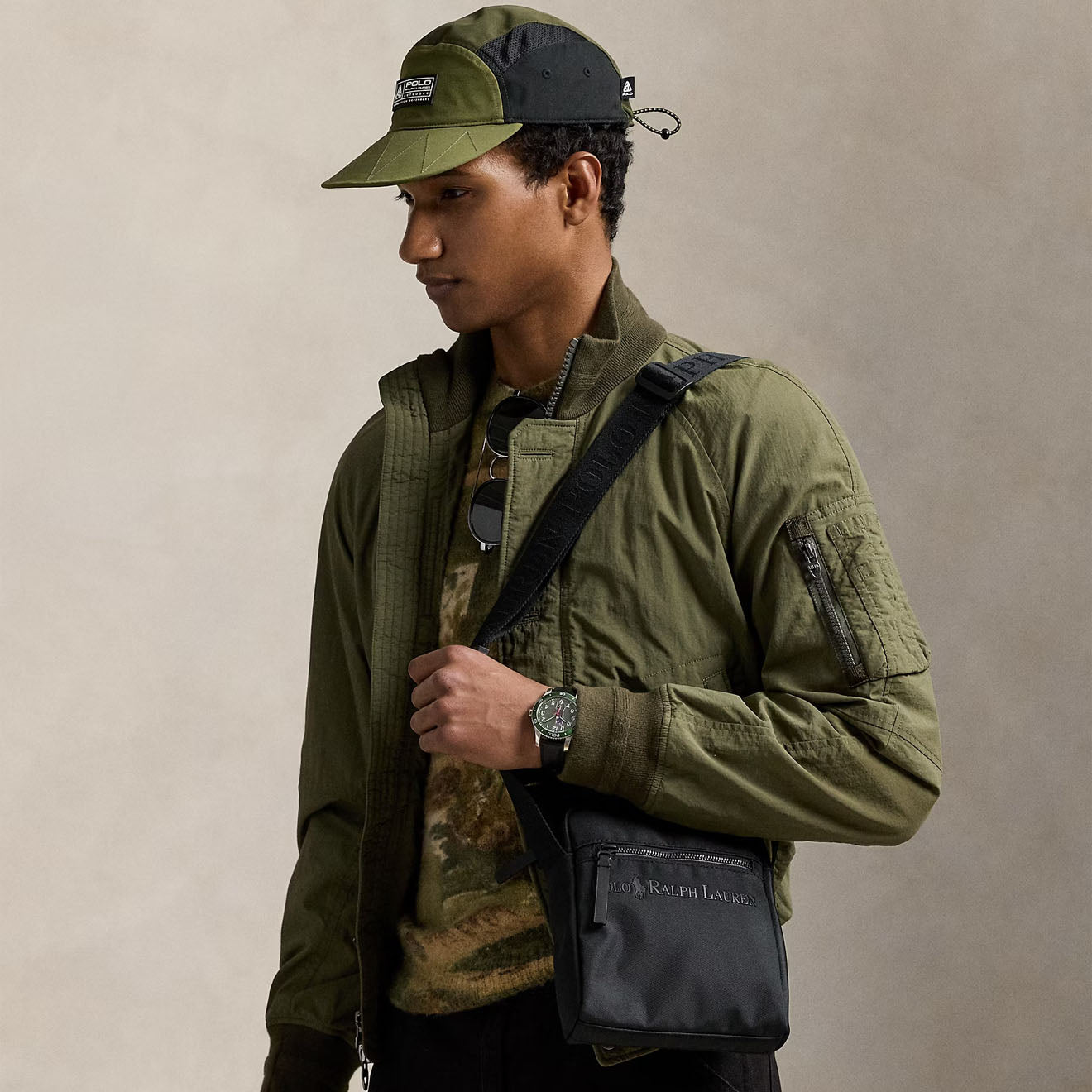 Polo Ralph Lauren Tonal Logo Crossbody Bag Black - The Sporting Lodge