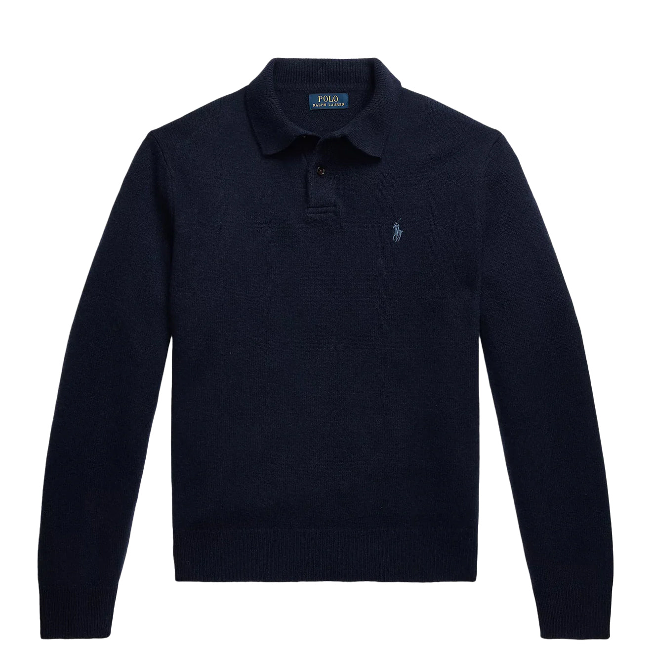 Polo Ralph Lauren Wool-Cashmere Polo-Collar Jumper Hunter Navy