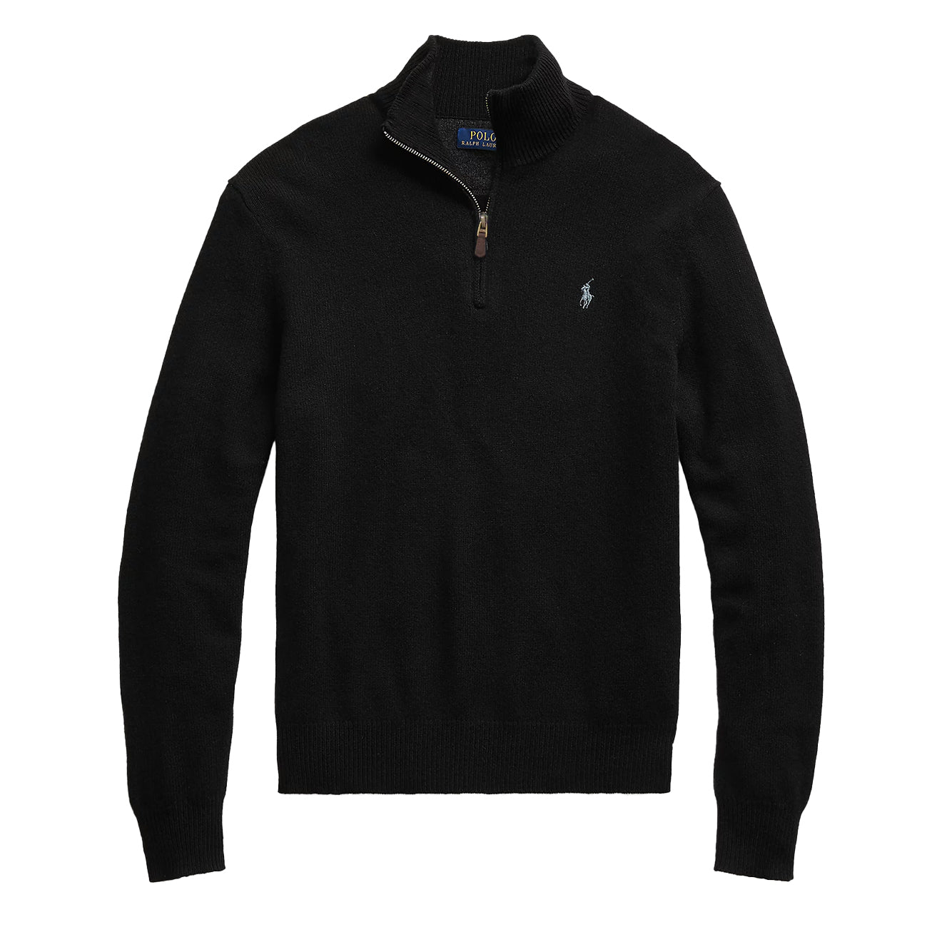 Polo Ralph Lauren Wool Half Zip Pullover Black - The Sporting Lodge