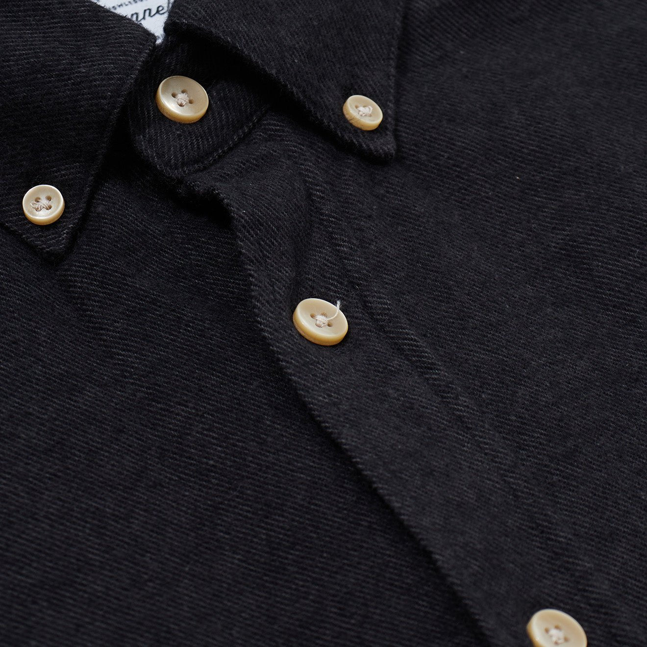 Portuguese Flannel Button Down Teca Shirt Dark Grey-3