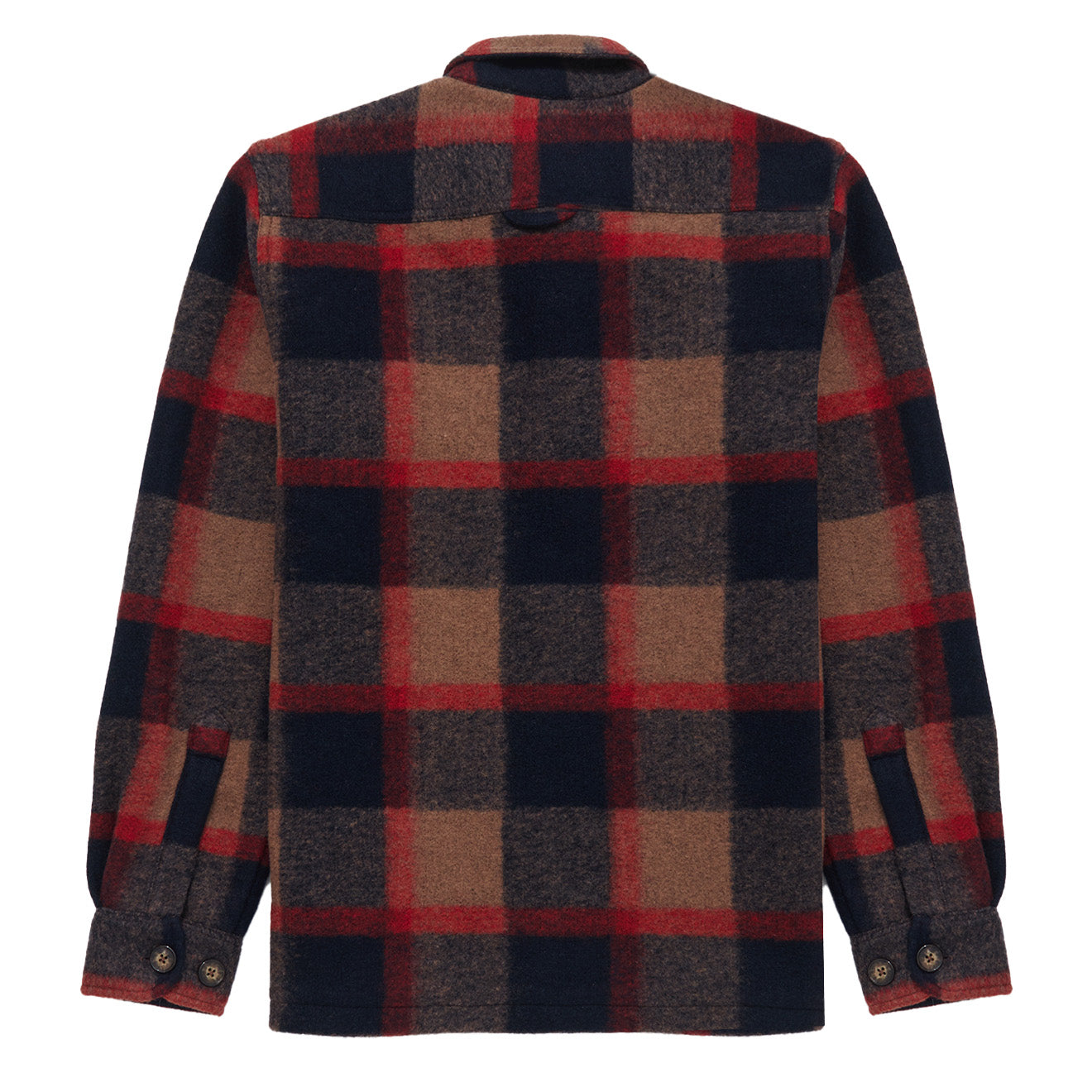 Portuguese Flannel Catch Overshirt Brown / Navy / Red-2