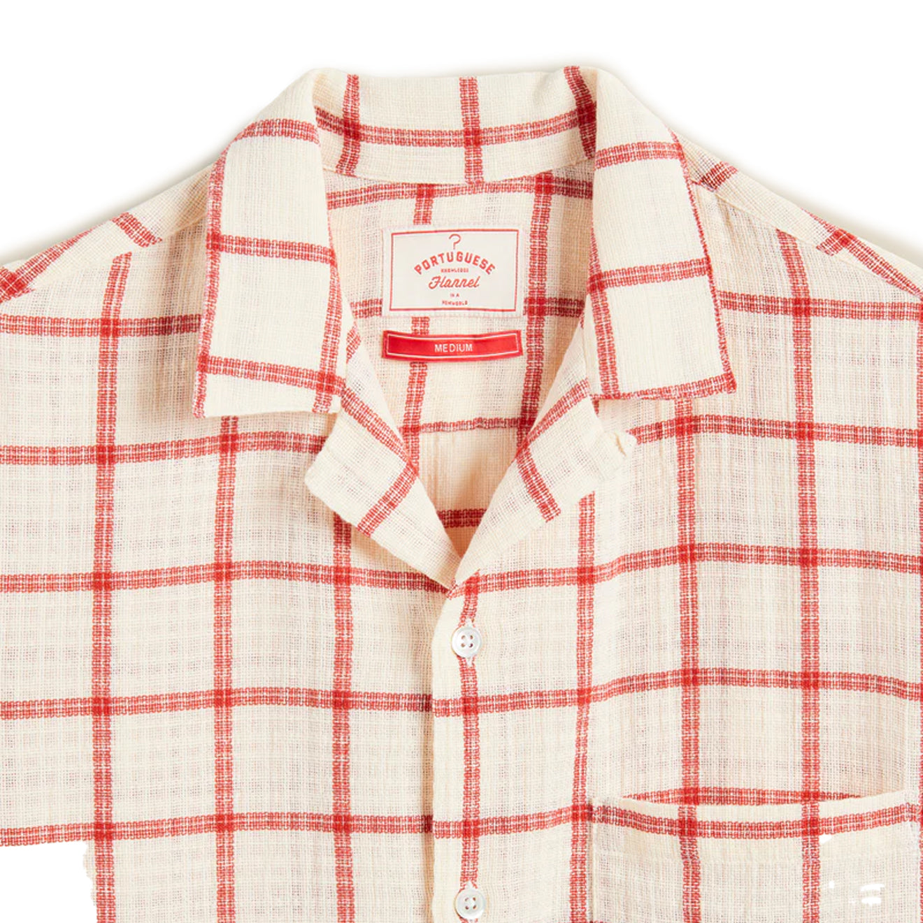 Portuguese Flannel Alvor S/S shirt Red / White