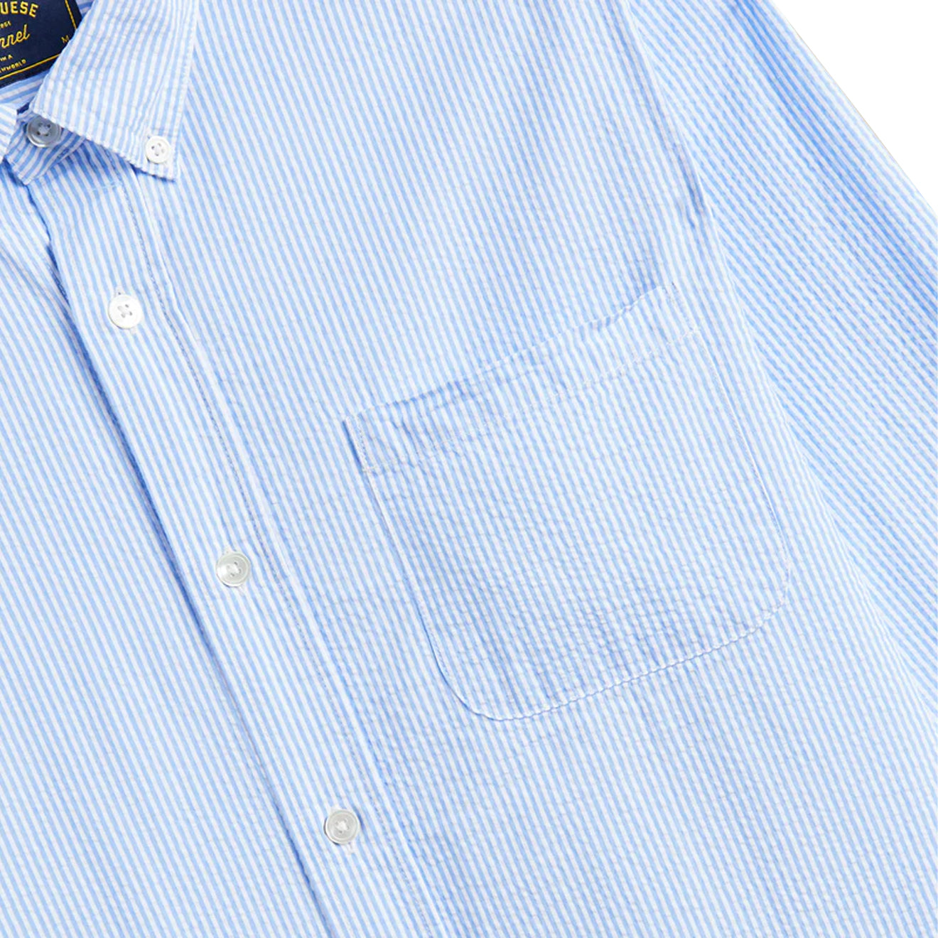 Portuguese Flannel Atlantico Stripe L/S Shirt Blue