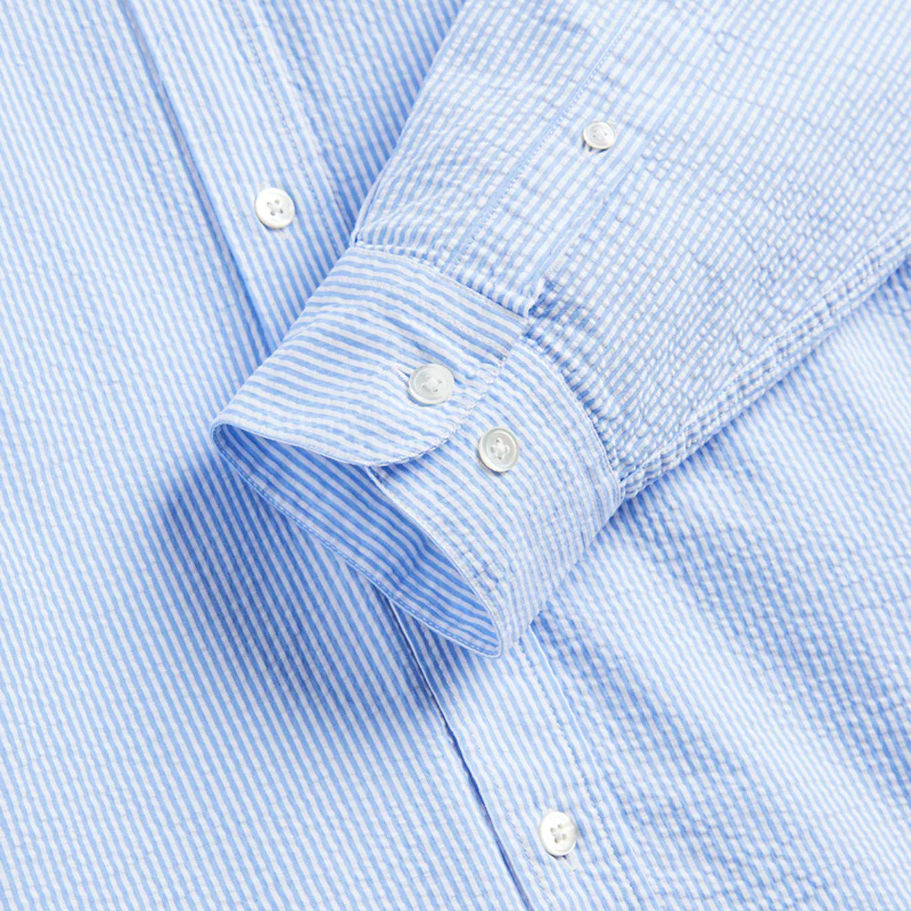 Portuguese Flannel Atlantico Stripe L/S Shirt Blue