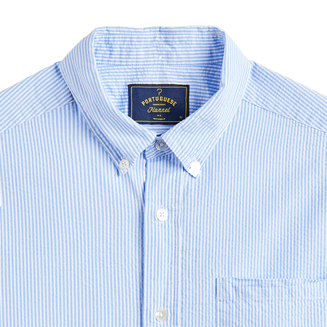 Portuguese Flannel Atlantico Stripe L/S Shirt Blue