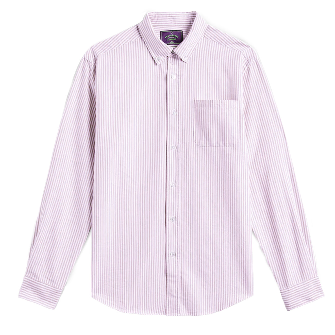 Portuguese Flannel Belavista Stripe L/S Shirt Bordeaux
