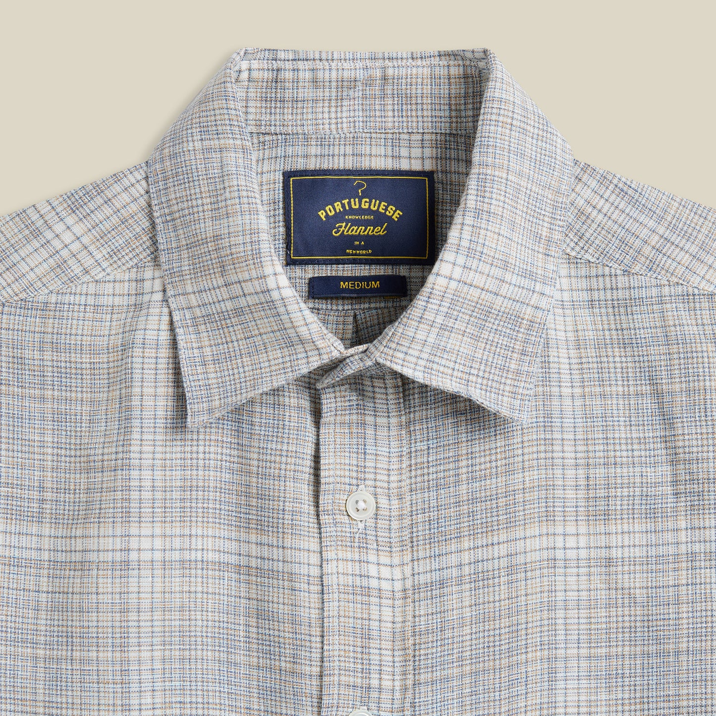 Portuguese Flannel Gem Linen S/S Shirt Grey