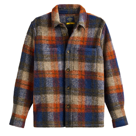 Portuguese Flannel Parker Overshirt Blue - The Sporting Lodge