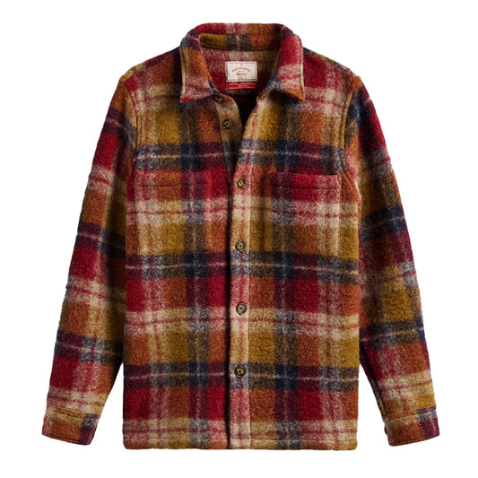 Portuguese Flannel Parker Overshirt Bordeaux - The Sporting Lodge