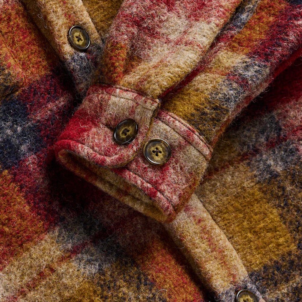 Portuguese Flannel Parker Overshirt Bordeaux - The Sporting Lodge