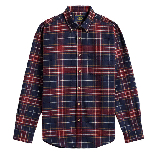 Portuguese Flannel Station Shirt Blue / Red - The Sporting Lodge