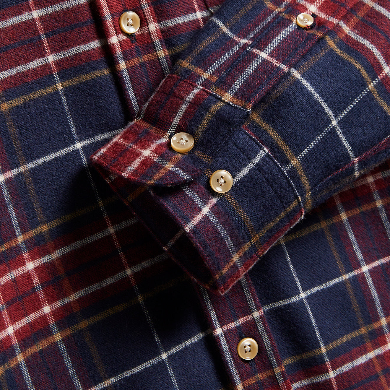 Portuguese Flannel Station Shirt Blue / Red - The Sporting Lodge