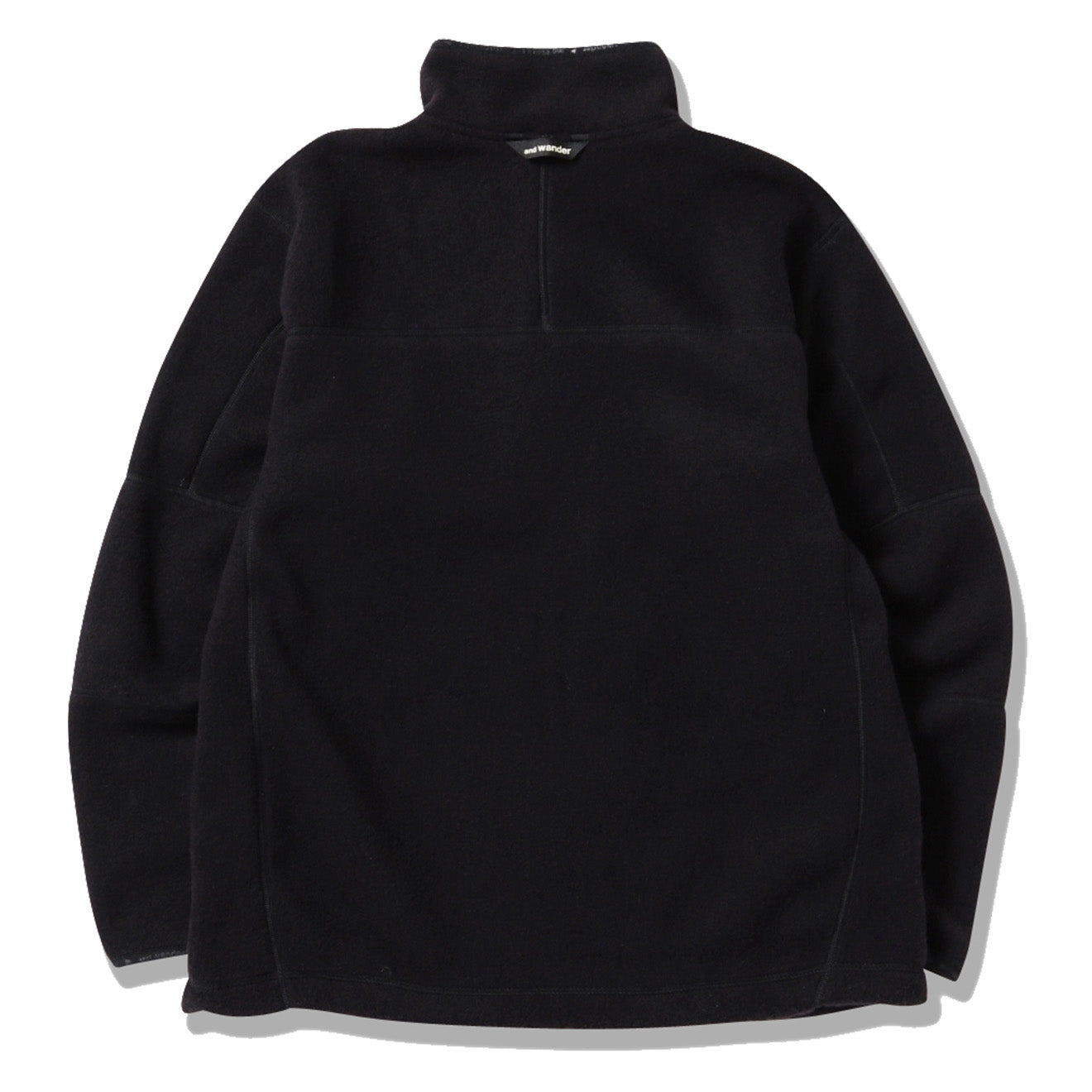And Wander Wool Fleece Pullover Black - The Sporting Lodge