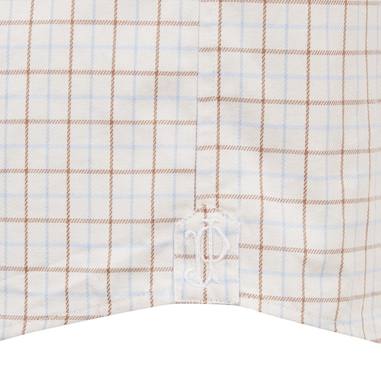 Purdey Cut Away Collar Tattersall Shirt Sky Blue - The Sporting Lodge