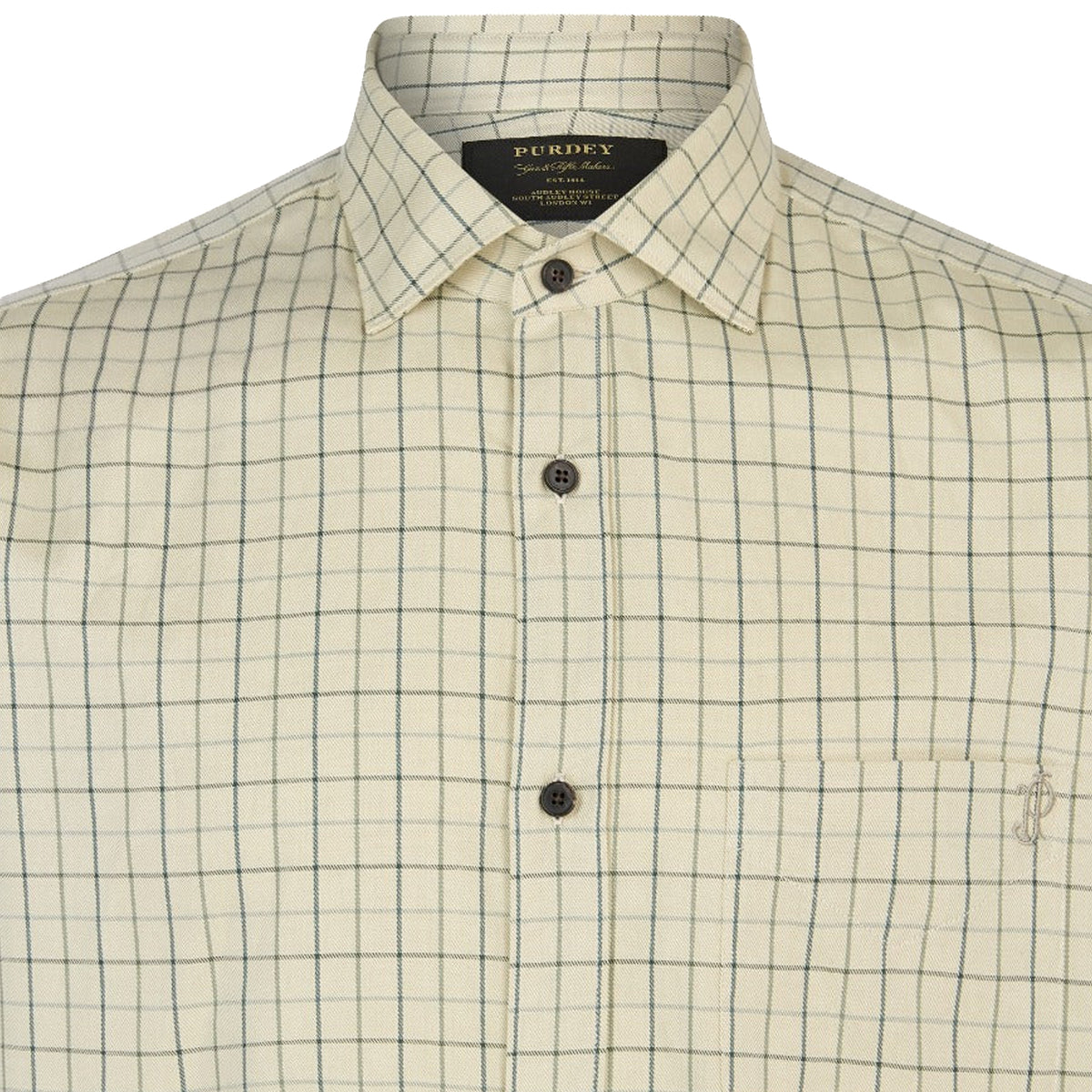 Purdey Shooting Tattersall Shirt Sage
