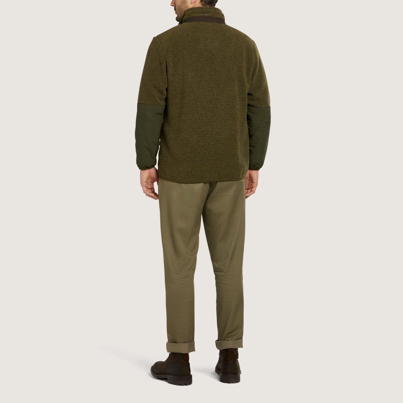 Purdey Unisex Merino Purdey 1/2 Zip Fleece Lichen - The Sporting Lodge