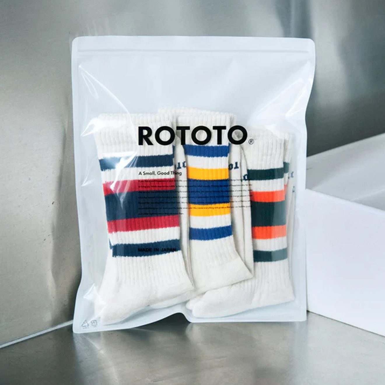 ROTOTO 3 Pack Everyday Athletic Socks Pack A Multi