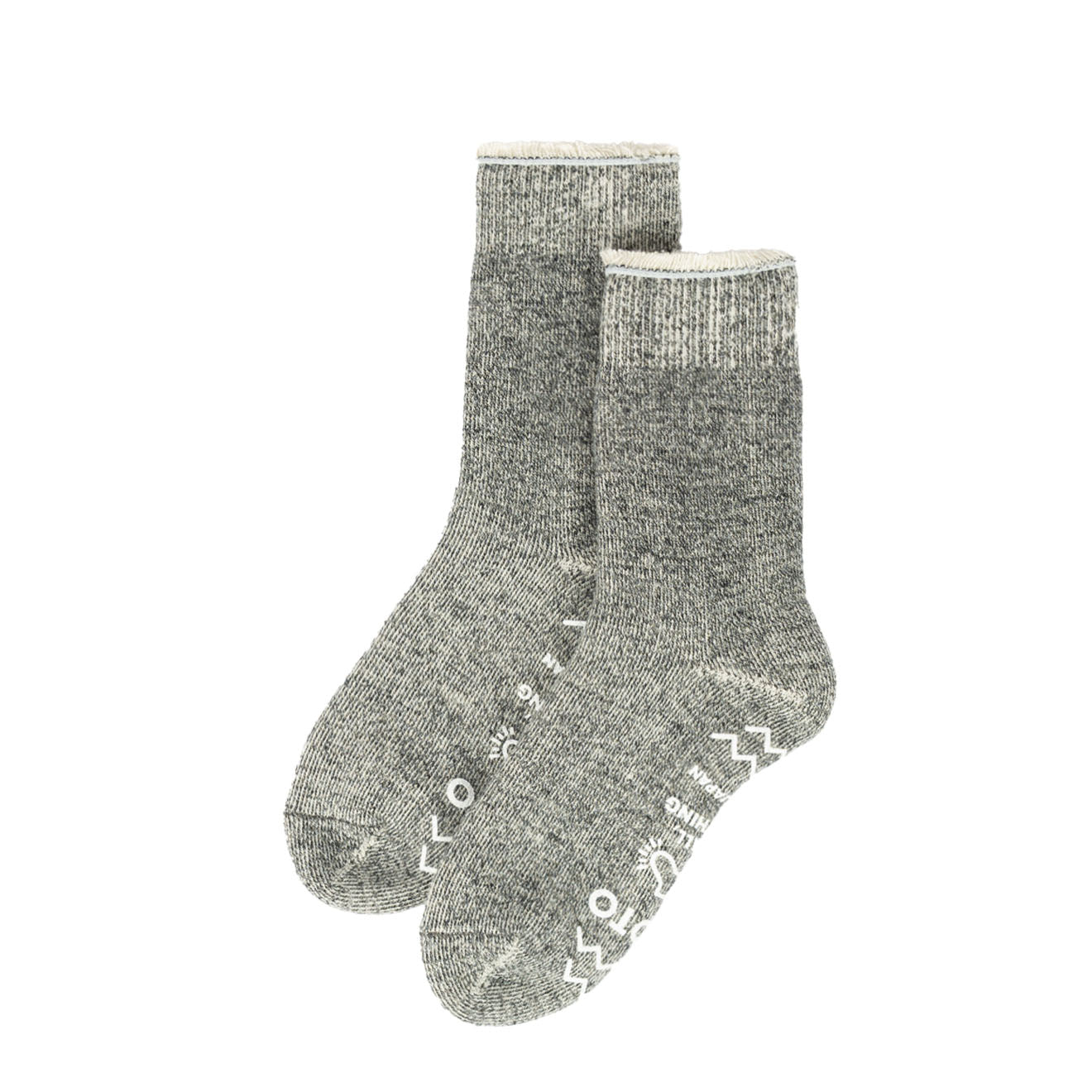 ROTOTO Double Face Room Socks Shaggy Pile Charcoal - The Sporting Lodge