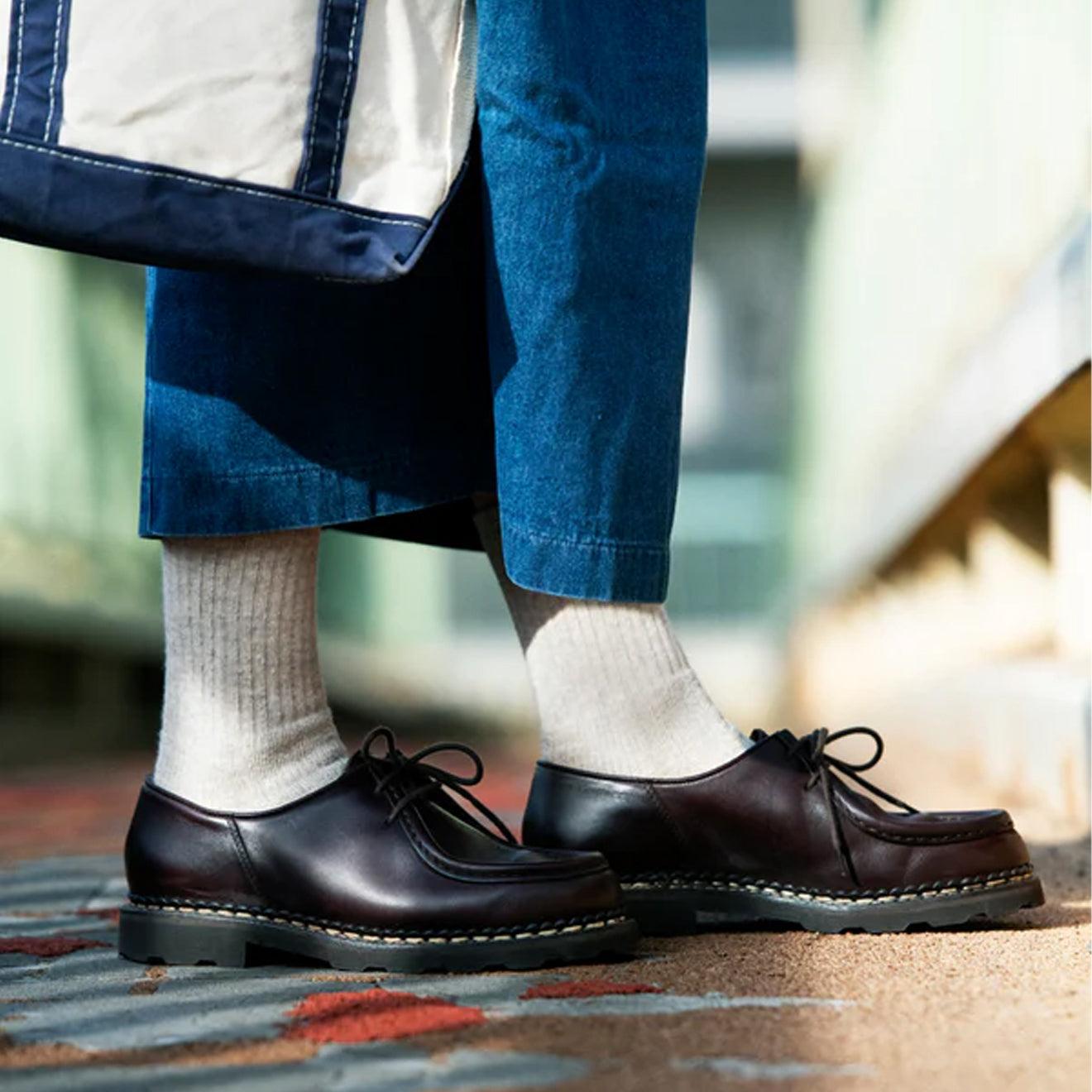 ROTOTO Double Face Mini Crew Socks Organic Cotton Olive