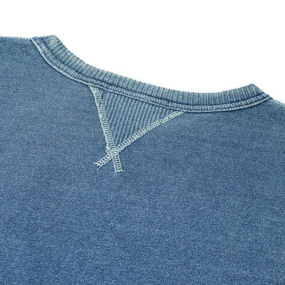 RRL by Ralph Lauren L/S Double V Sweater Washed Blue Indigo - The Sporting Lodge