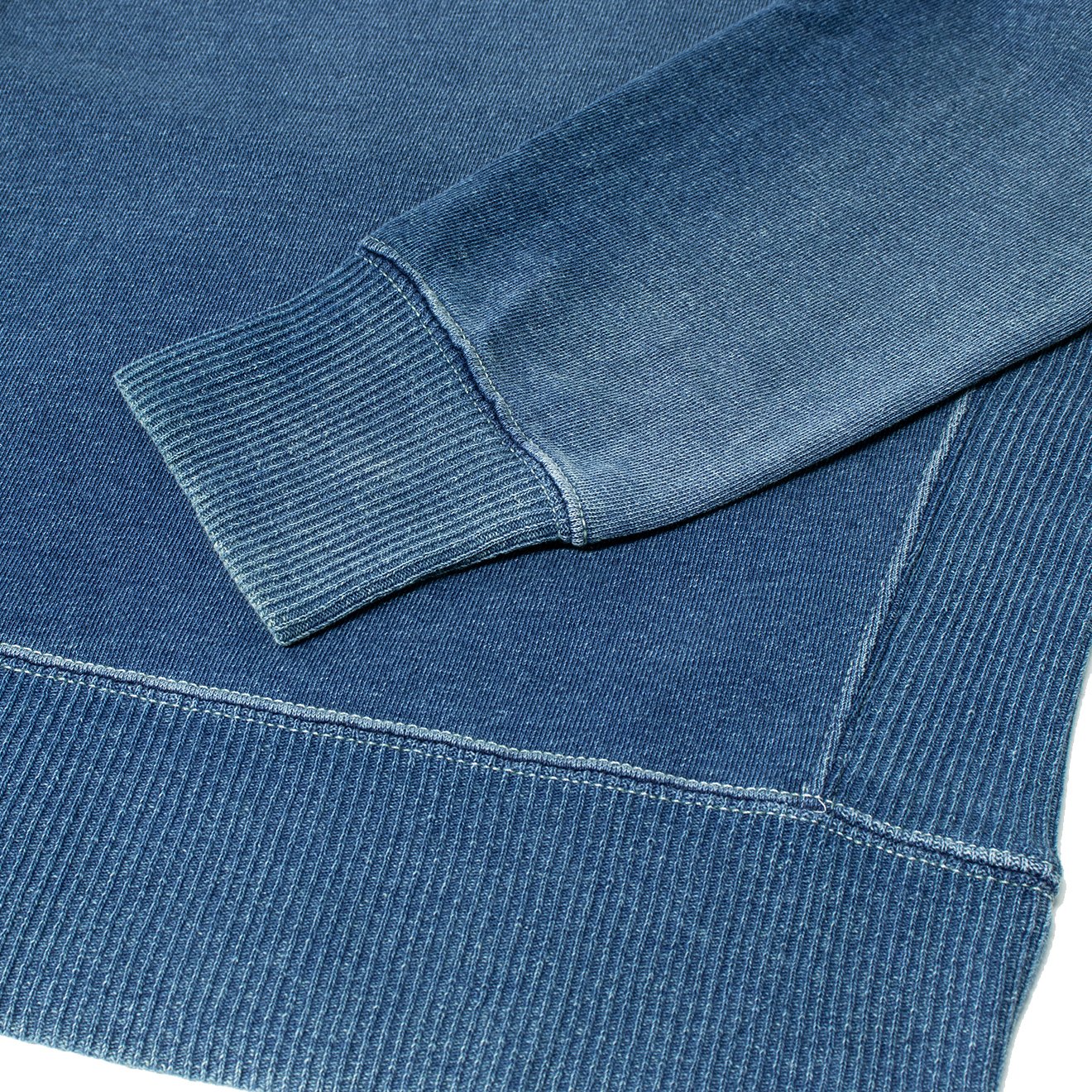 RRL by Ralph Lauren L/S Double V Sweater Washed Blue Indigo - The Sporting Lodge