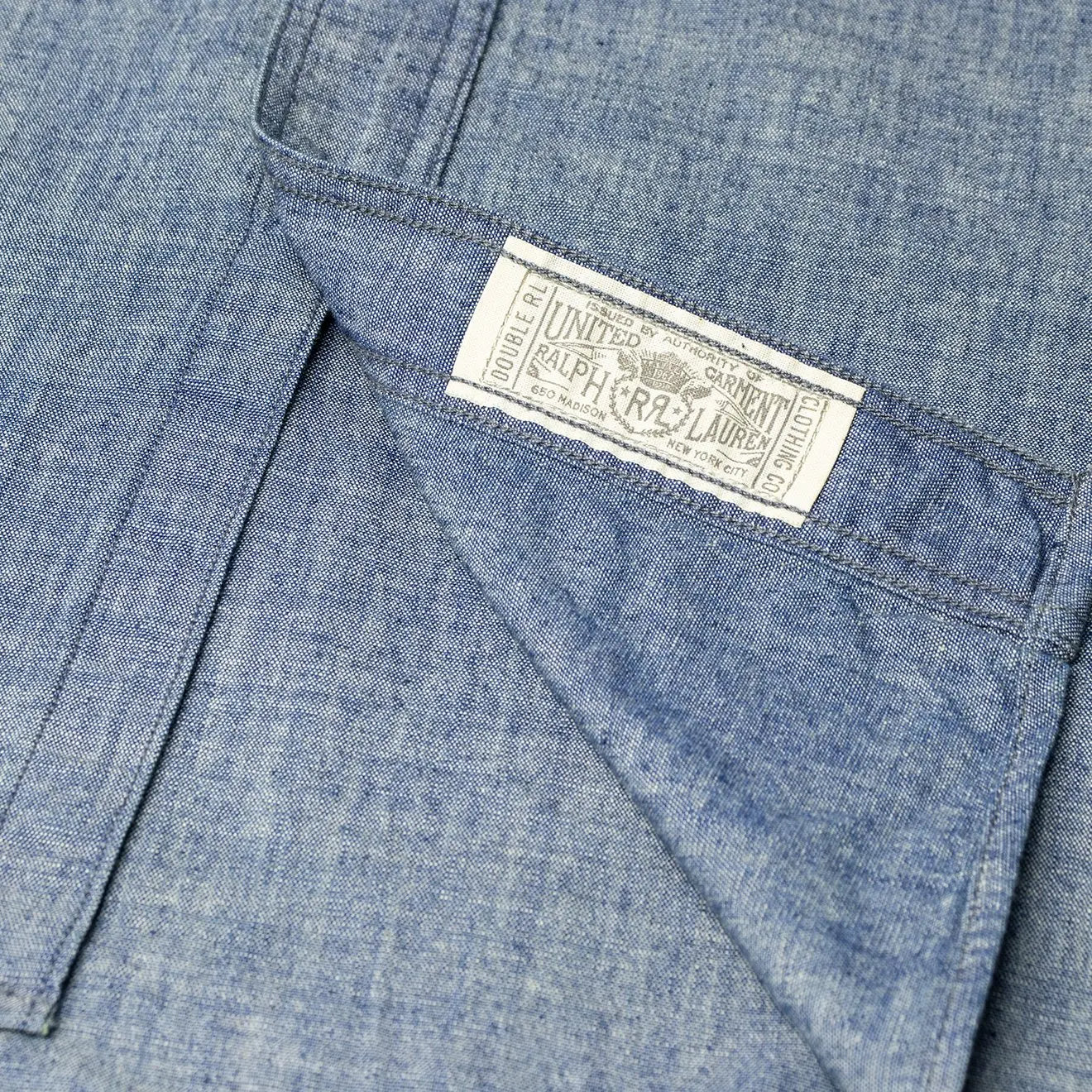 RRL by Ralph Lauren Cameron Workshirt Chambray L/S Rinse - The Sporting Lodge