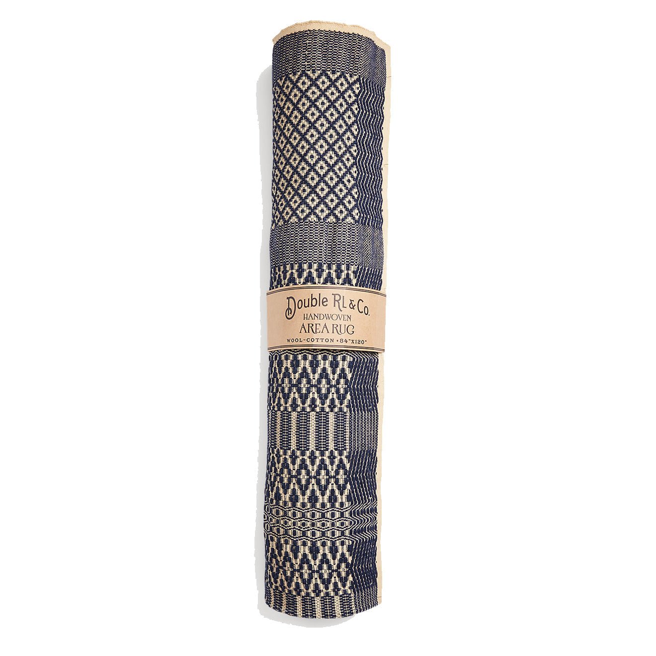 RRL by Ralph Lauren Handwoven Jacquard Rug Navy / Cream - The Sporting Lodge