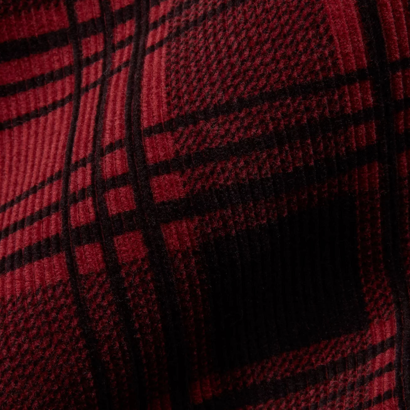 RRL by Ralph Lauren Plaid-Print Corduroy Camp Shirt Red / Black-6