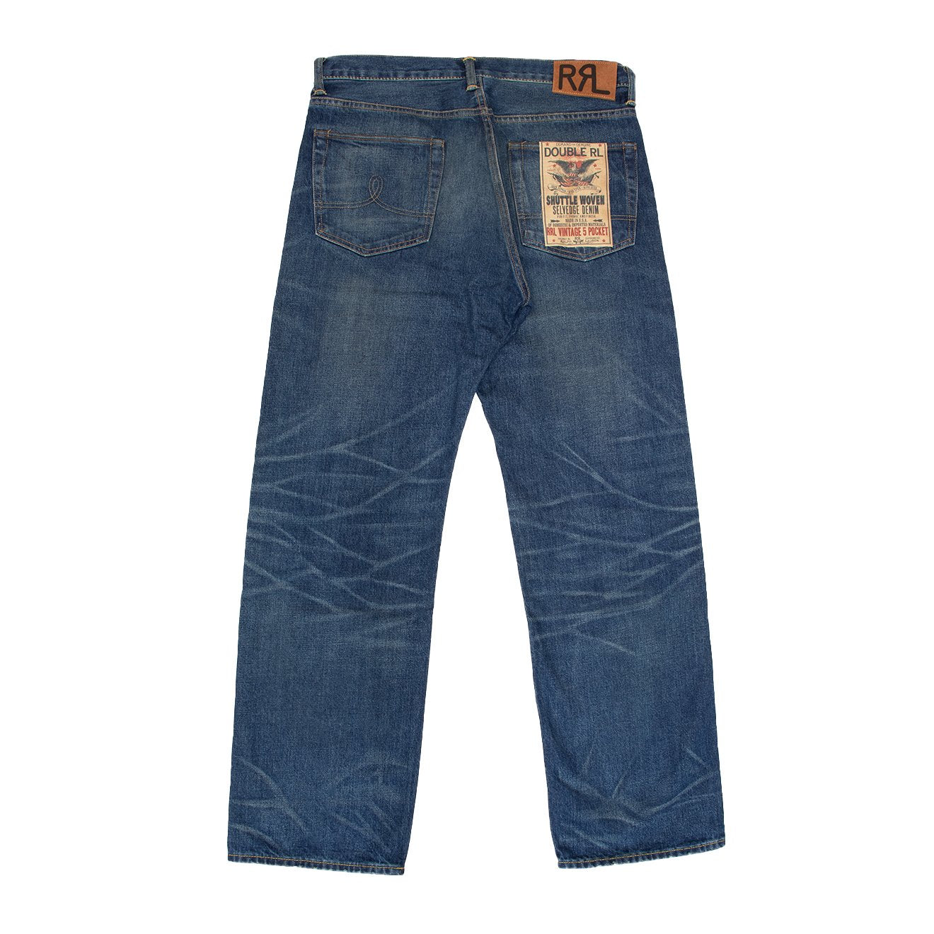 RRL by Ralph Lauren Vintage Selvedge 5 pocket Denim Blue - The Sporting Lodge