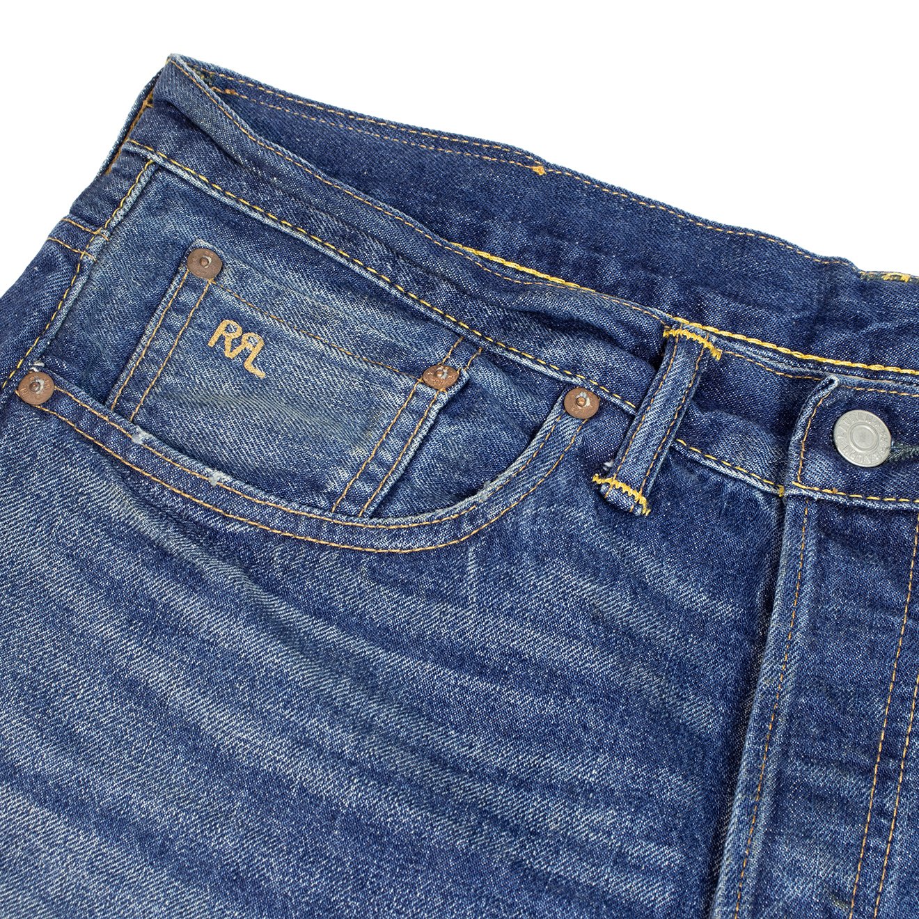 RRL by Ralph Lauren Vintage Selvedge 5 pocket Denim Blue - The Sporting Lodge