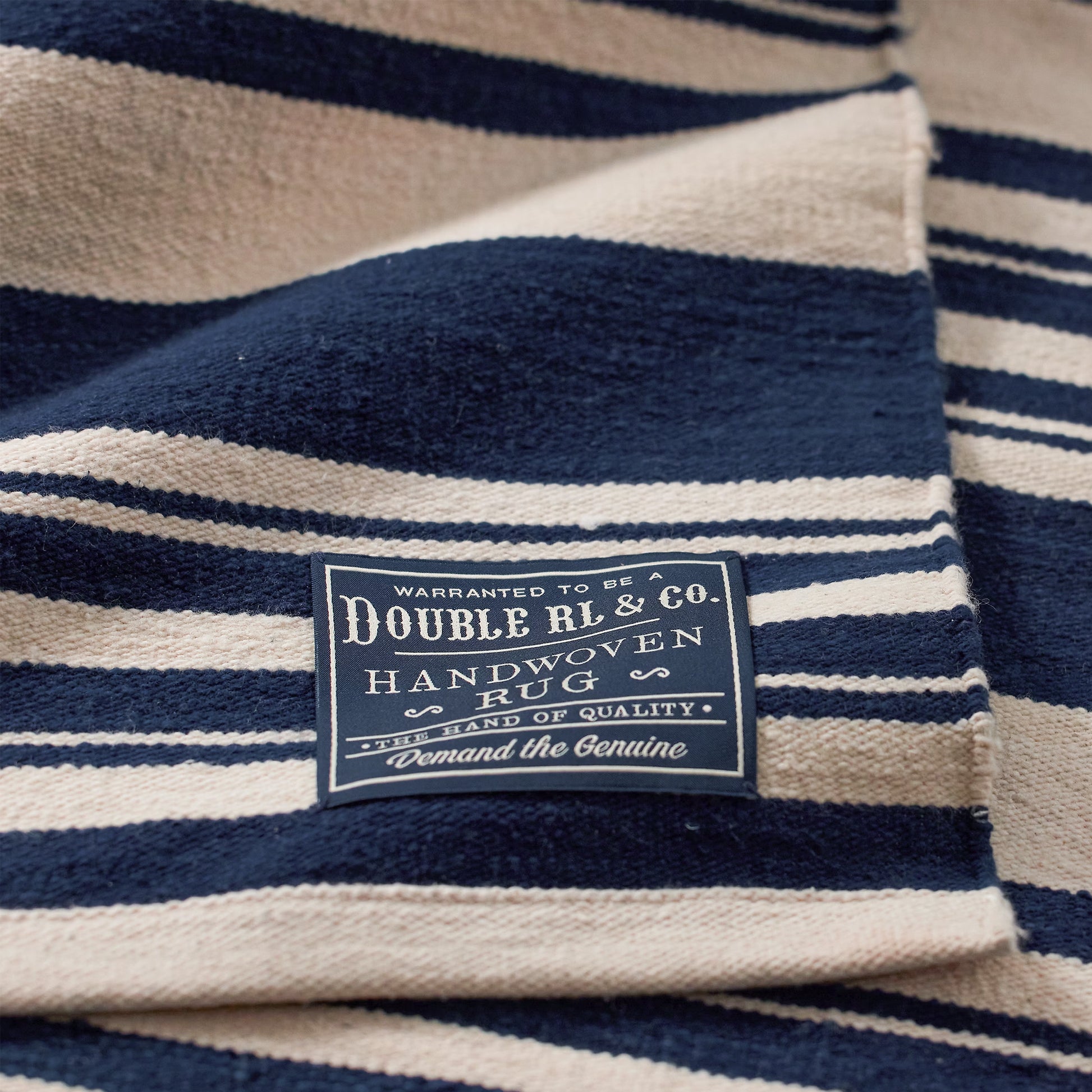 RRL By Ralph Lauren Area Rug Navy / Cream - The Sporting Lodge