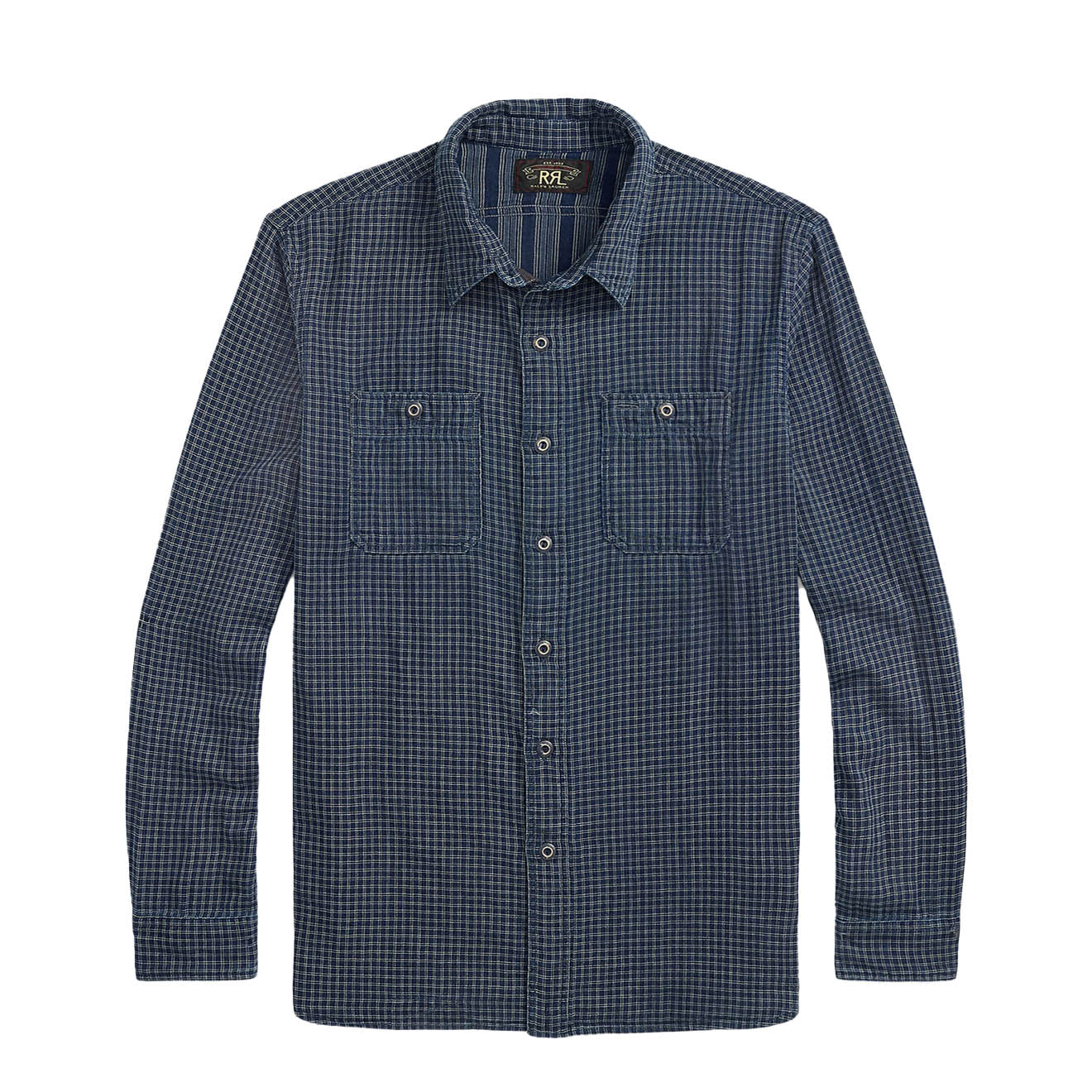 RRL By Ralph Lauren Checked Double Faced Workshirt Indigo