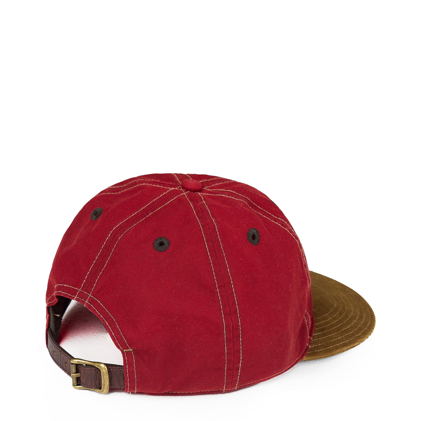 RRL By Ralph Lauren Corduroy Bill Oilcloth Ball Cap Vintage Red - The Sporting Lodge