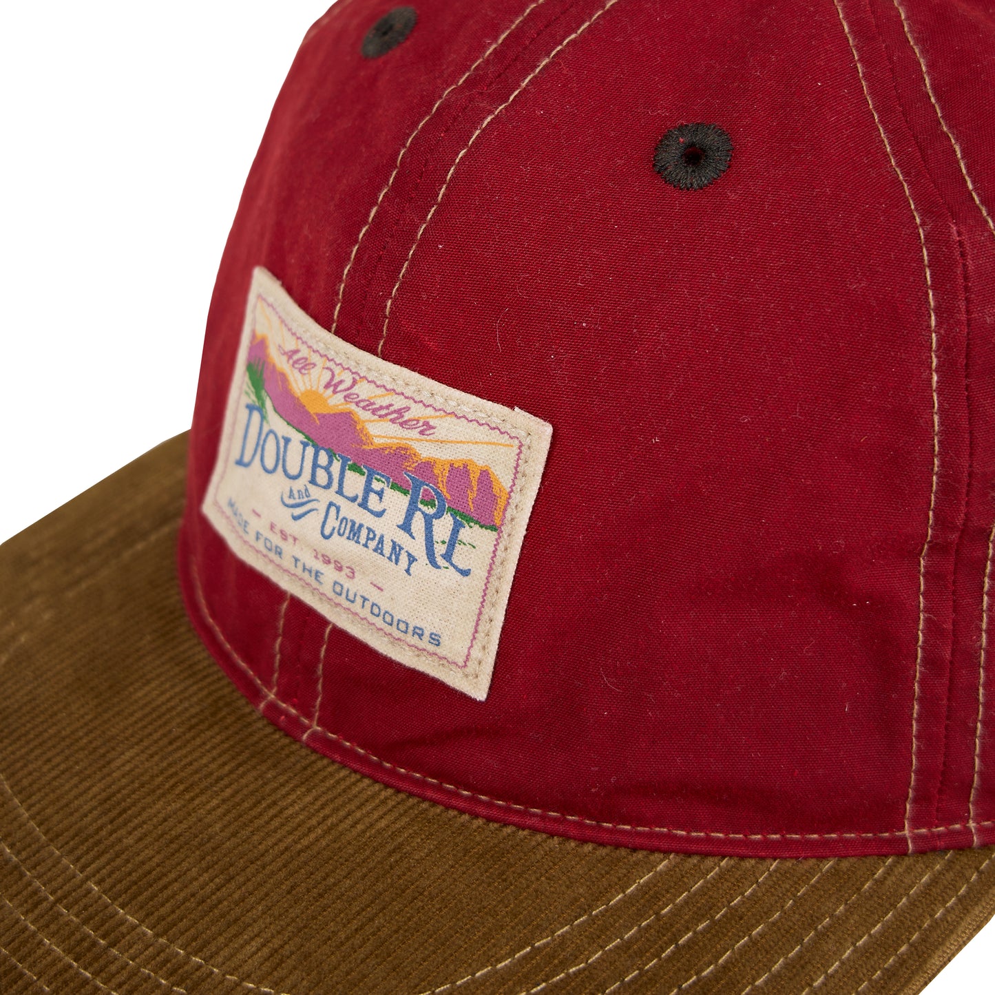 RRL By Ralph Lauren Corduroy Bill Oilcloth Ball Cap Vintage Red - The Sporting Lodge