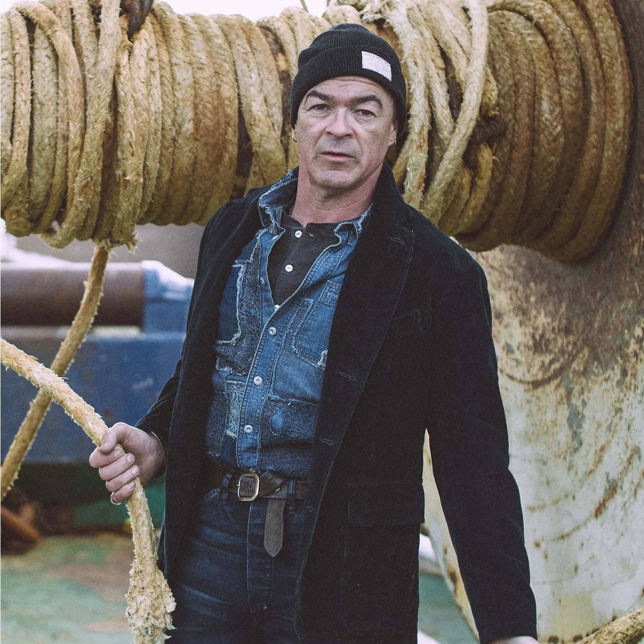 RRL By Ralph Lauren Denim Patchwork Shirt  Indigo