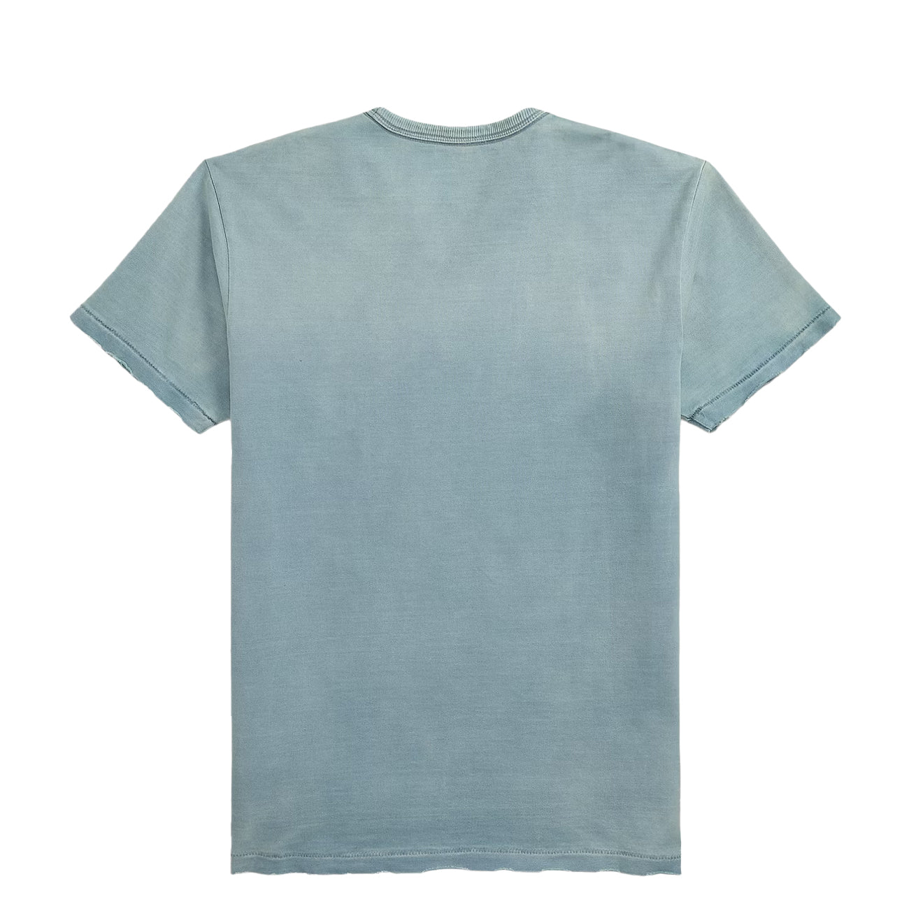 RRL By Ralph Lauren Distressed Jersey Graphic T Shirt Washed Indigo