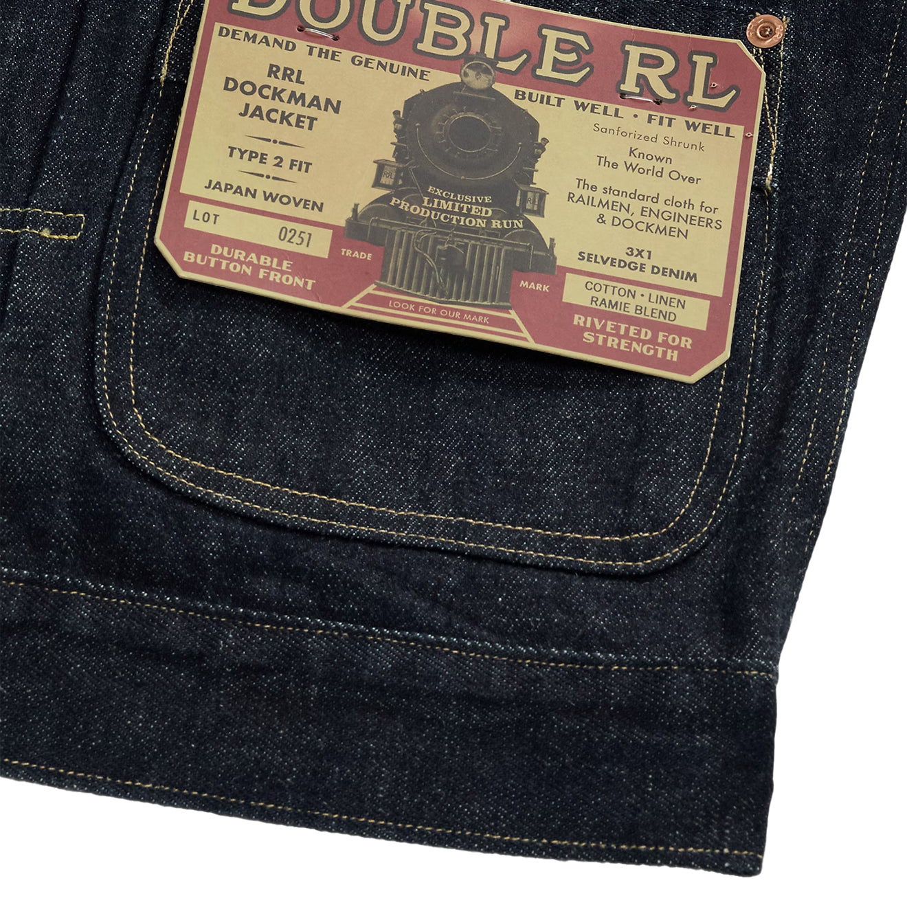 RRL By Ralph Lauren Dockman Unlined Trucker Jacket Rinse - The Sporting Lodge